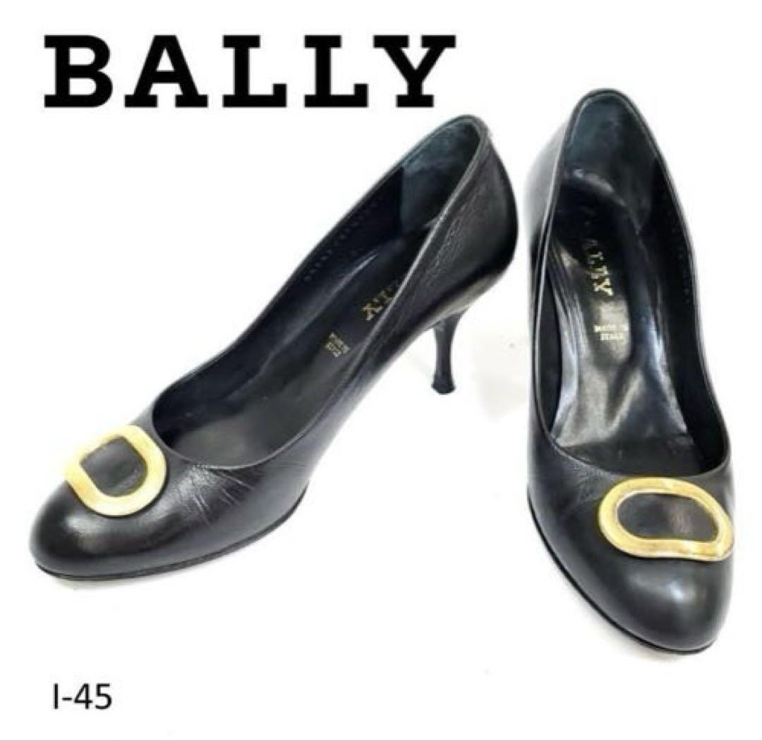 BALLY バリーパンプスロゴ金具 24cm レザーヒール