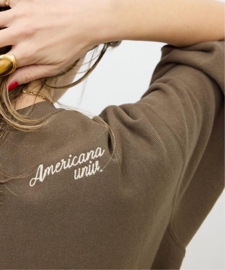 ◇新品◇【AMERICANA】 HALF SLEEVE SWEAT ベージュ 新品未使用 AMERICANA HALF SLEEVE SWEAT ベージュΩ