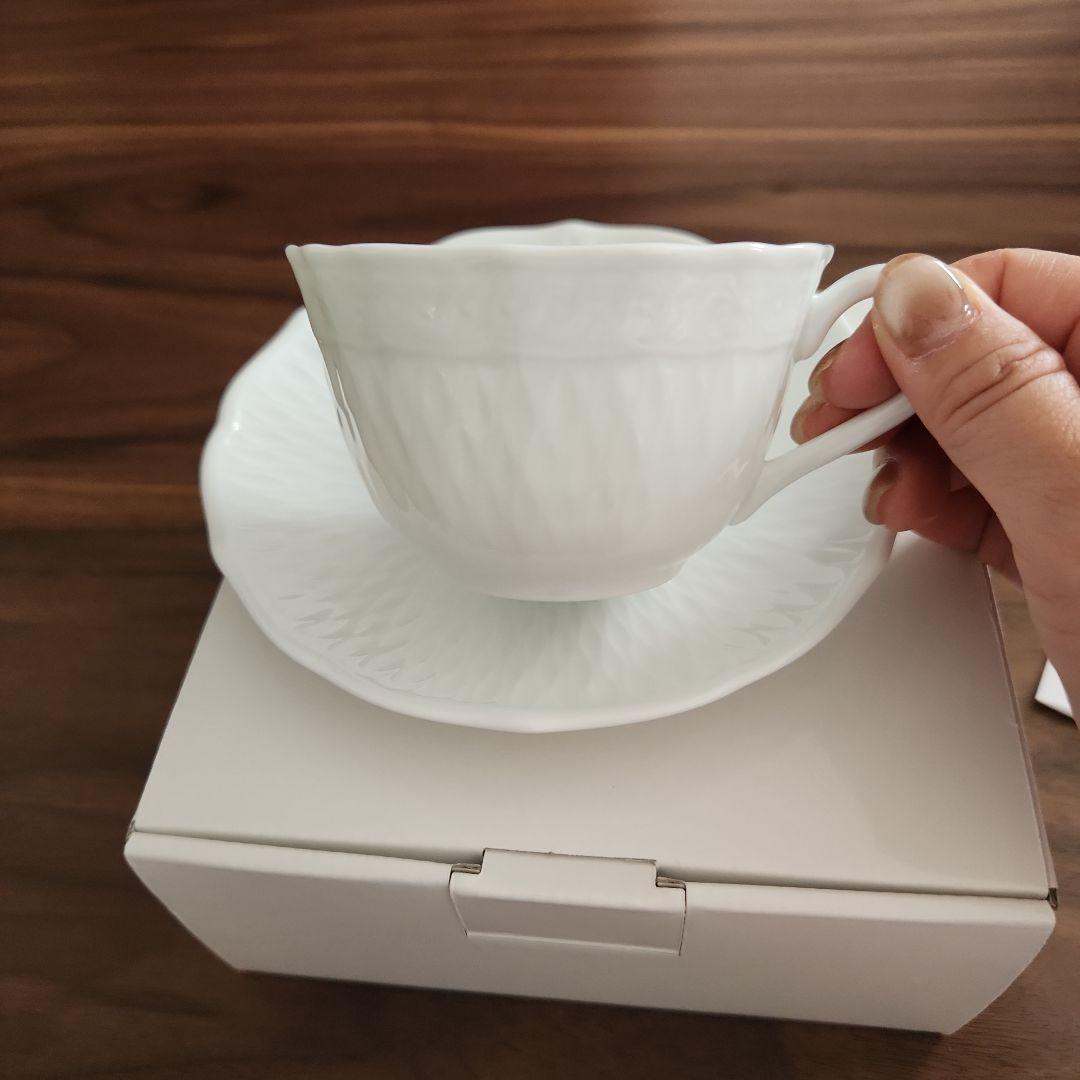 Noritake 新品 ティースプーン カップ＆ソーサー Noritake シェール・ブラン カップ・ソーサー&ティースプーン