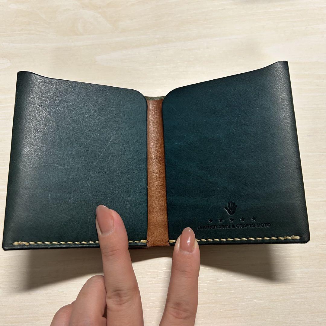 motoleather ミニウォレット　ブルー