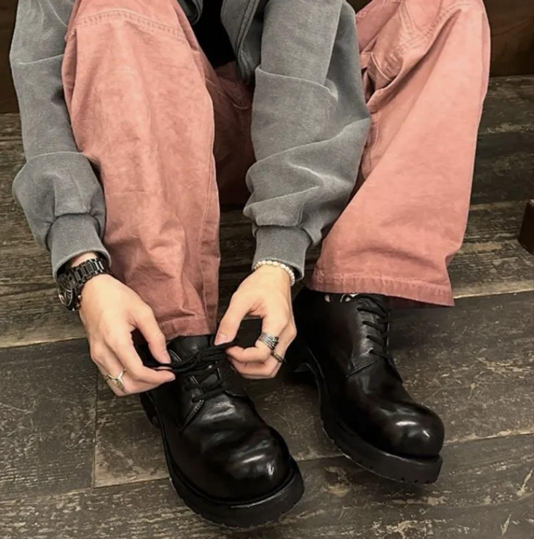 jking black derby shoes mode Y2K 即日発送可