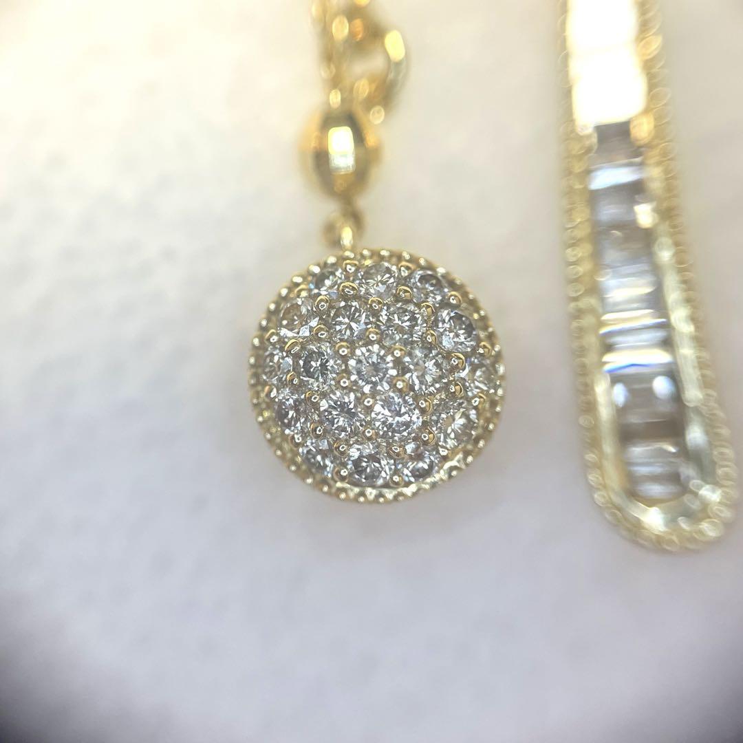 GSTV k18 ロングネックレス 0.4ct 2way ブラウンダイヤ