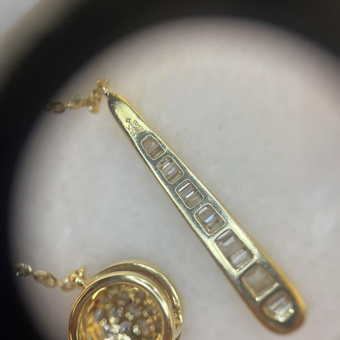 GSTV k18 ロングネックレス 0.4ct 2way ブラウンダイヤ
