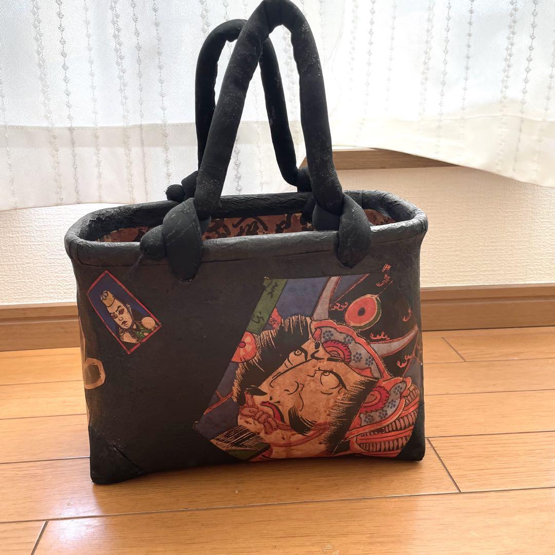 【即日匿名発送】一閑張りバッグ　ハンドメイド品