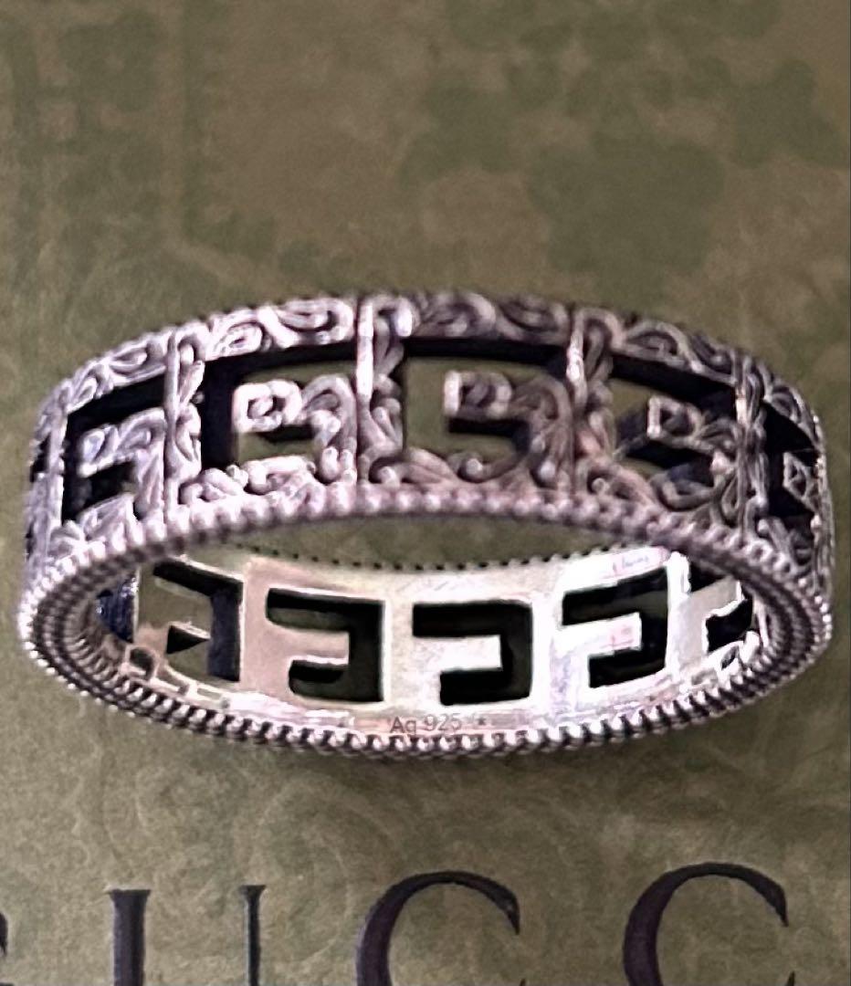 新品 GUCCI グッチ スクエアGシルバーリング 576993 指輪 24号