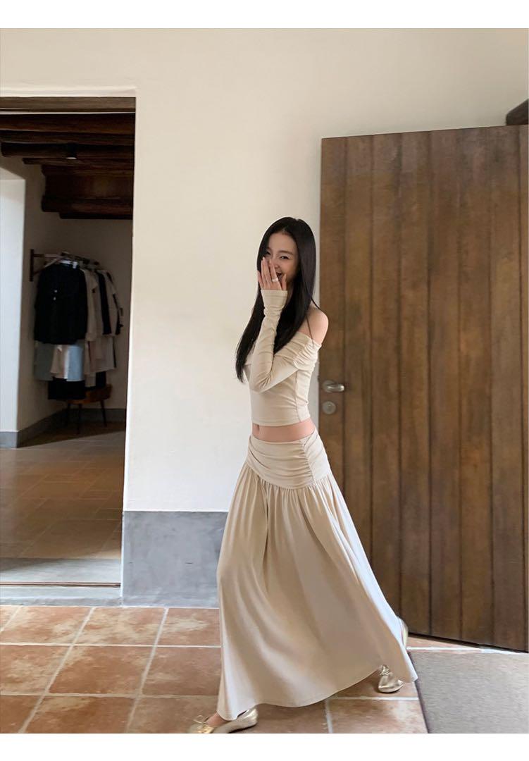 ワンショルダーセットアップ春コレクション モテ服 レディースデートコーデ