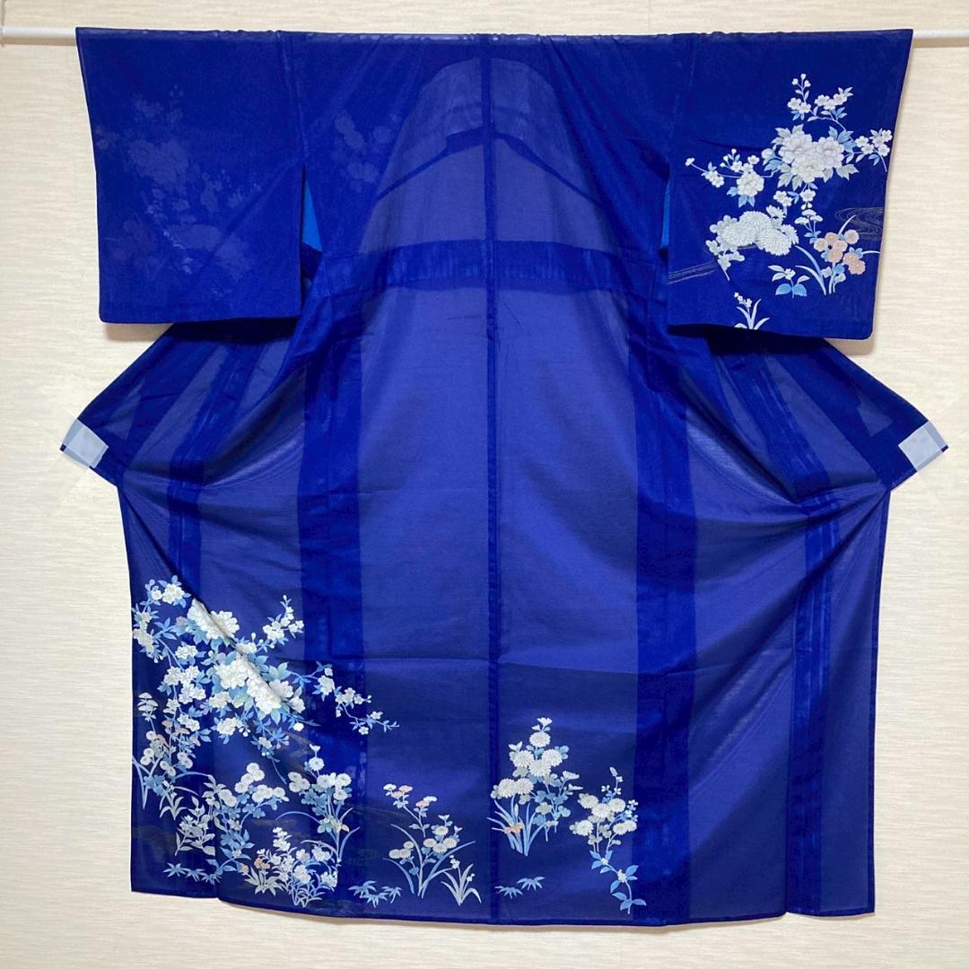 専用 KA1645 絽 付下げ訪問着 身丈158cm 洗える着物 夏着物 化繊