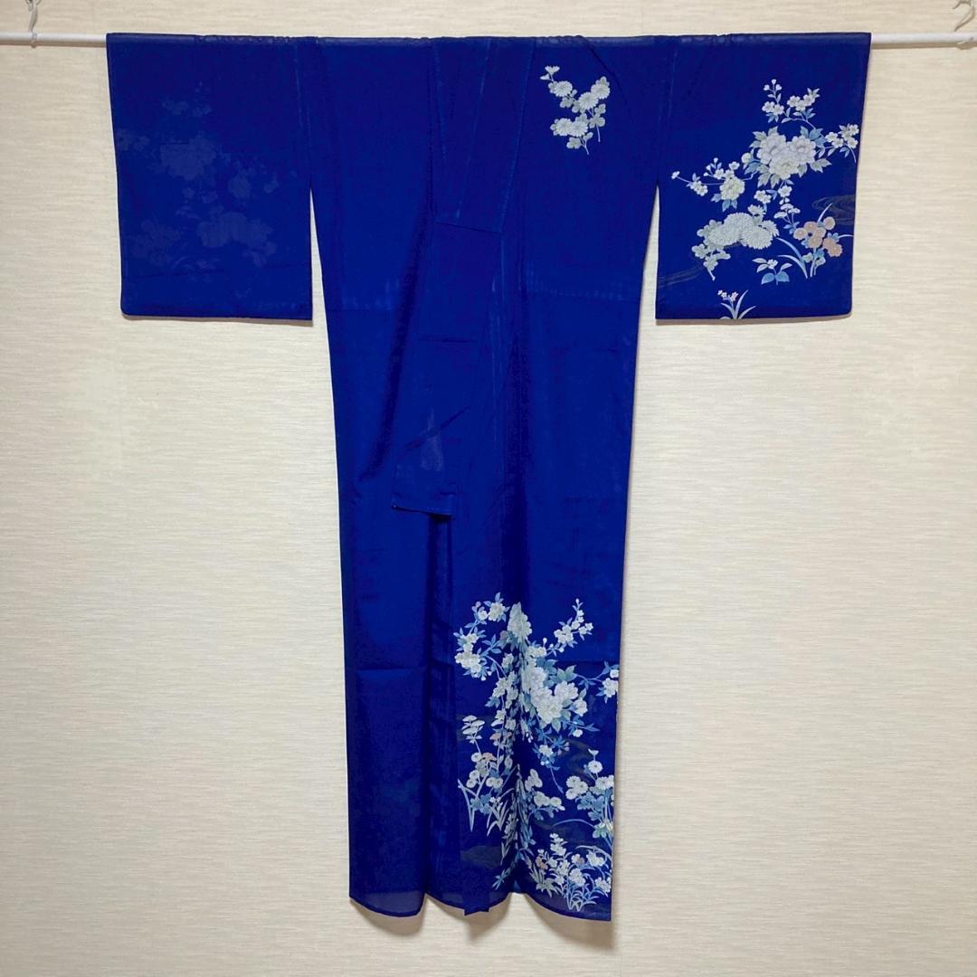 専用 KA1645 絽 付下げ訪問着 身丈158cm 洗える着物 夏着物 化繊