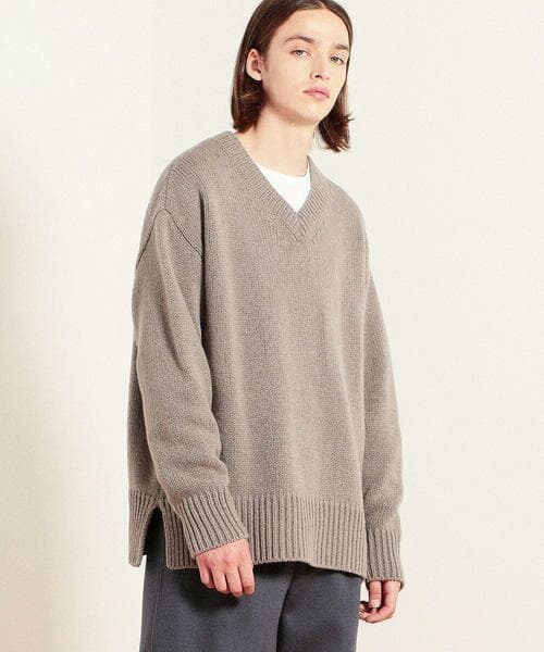 GALERIE VIE ギャルリーヴィー Vネックニット セーター カーキ