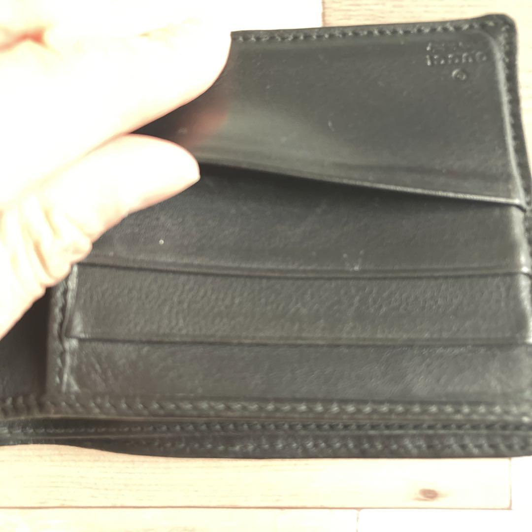 GUCCI 【正規品】ブラック GGパターン 二つ折り財布