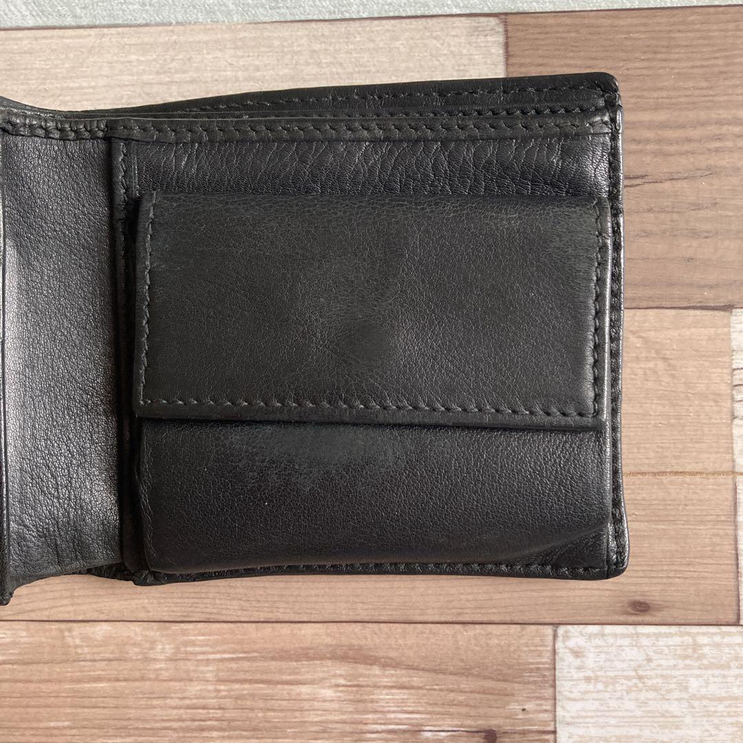 GUCCI 【正規品】ブラック GGパターン 二つ折り財布