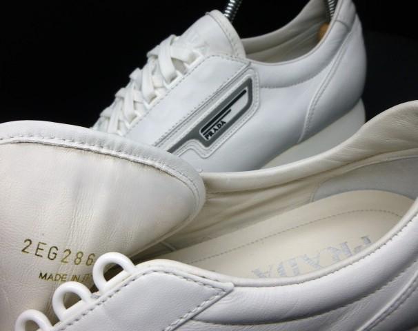 ★Prada★ ダウンタウン レザー スニーカー ◇PRADA◇ダウンタウン/レザー/スニーカー/シューズ/27.5㎝/極美