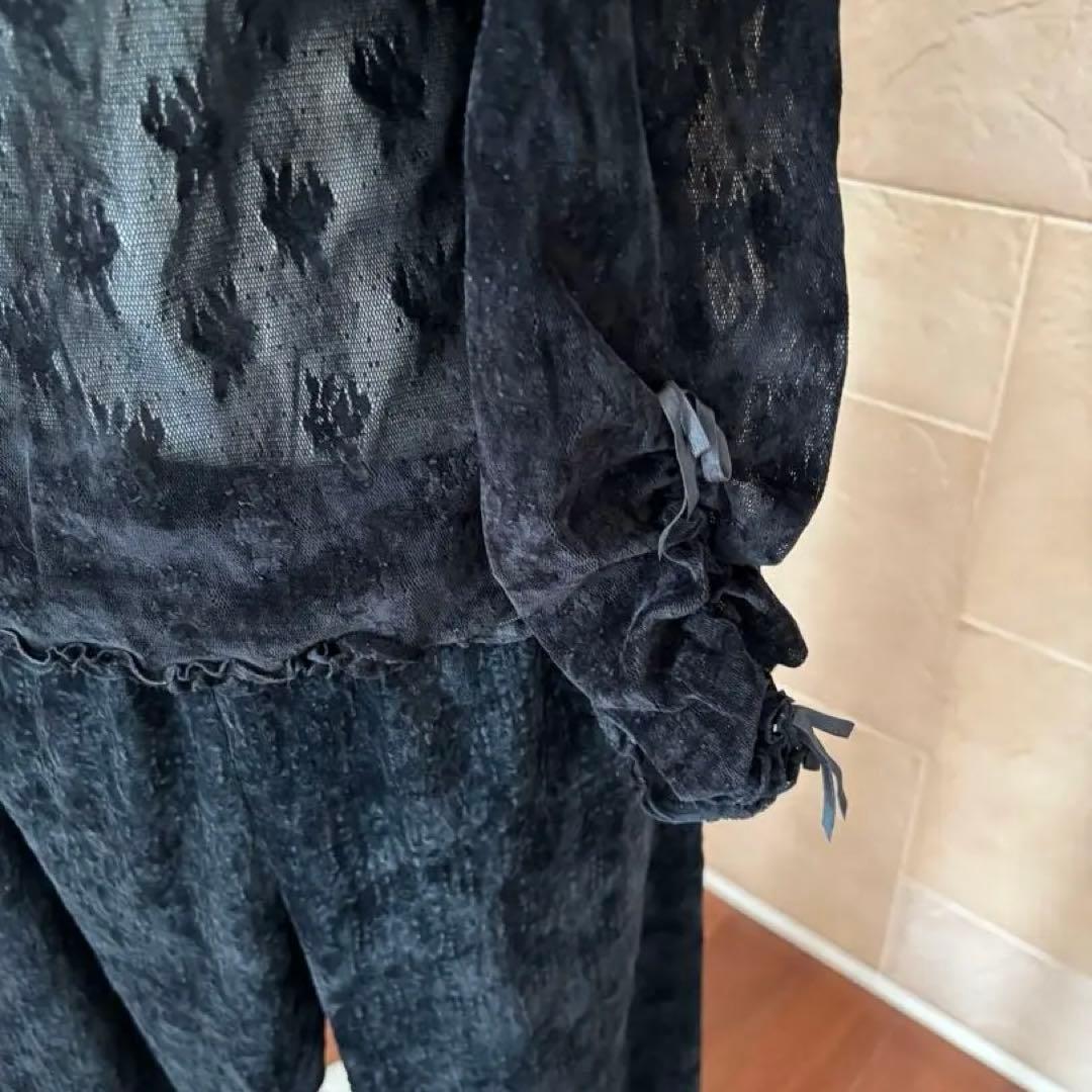 インゲボルグ冬ブラックタートルネックレースレギンスセットアップ未使用品 インゲボルグ冬ブラックタートルネックレースレギンスセットアップ未使用品