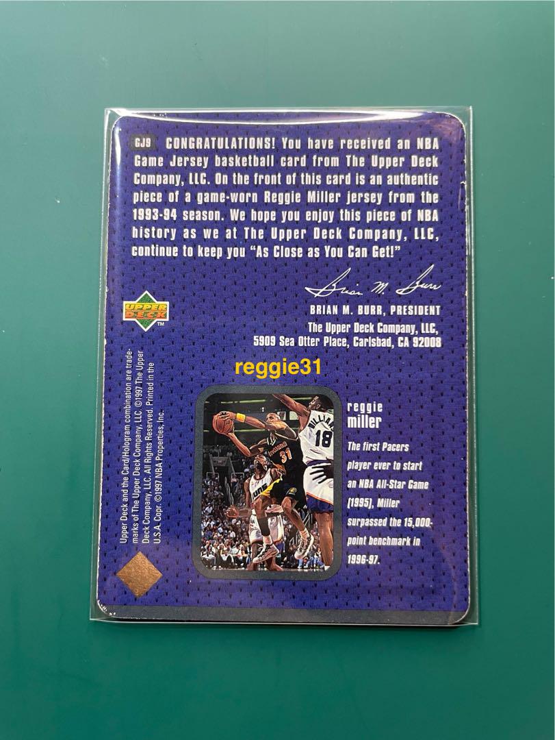 NBA Reggie Miller / UD Game Jersey GJ9 画像3