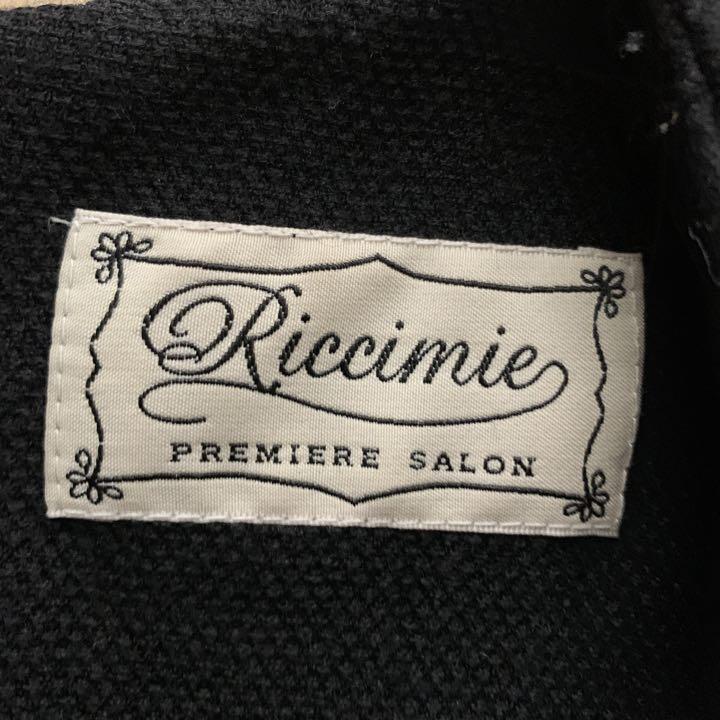 Riccimie New York プレミアサロン 大粒ビジュブラックワンピース