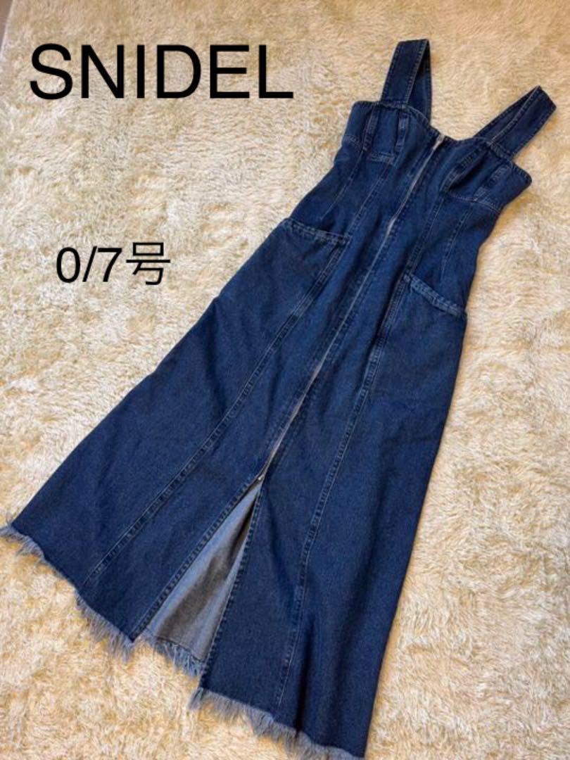 7号 Snidel Snidel デニム スナイデル パンツ キャミワンピース サロペット オーバーオール ブルー