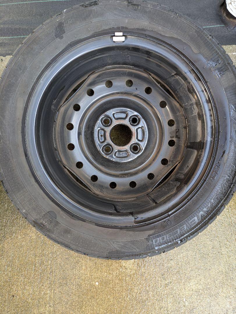 155/65R14 夏タイヤ ホイール付 ４本セット 送料込 ２２年 １４インチ