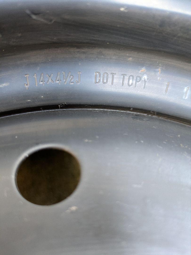 155/65R14 夏タイヤ ホイール付 ４本セット 送料込 ２２年 １４インチ