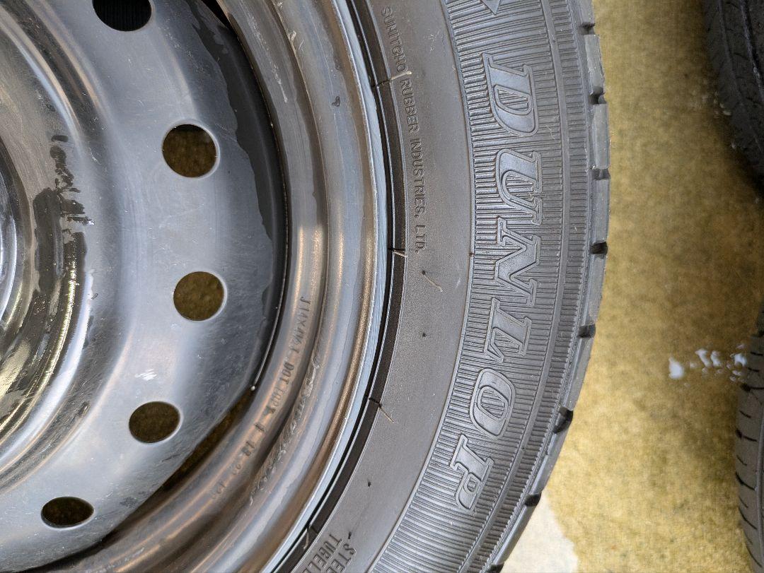 155/65R14 夏タイヤ ホイール付 ４本セット 送料込 ２２年 １４インチ