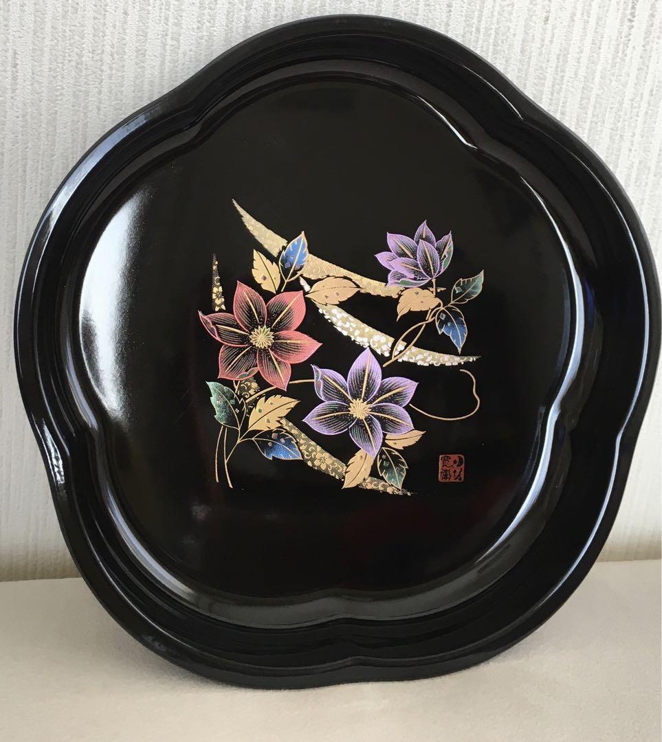 山本寛斎kansai yamamotoデザイン 漆器 盆　輪島塗