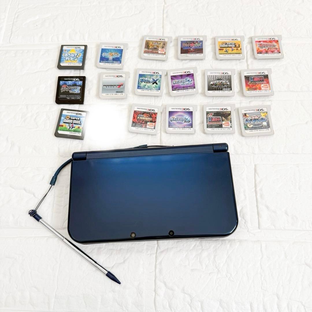 New Nintendo3DS LLメタリックブルー ソフトDS・3DS 17点