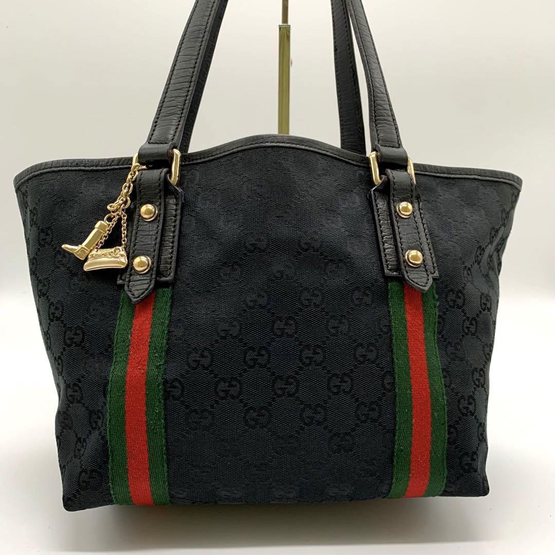 美品 ✨ グッチ トートバッグ GG柄 シェリーライン キャンバス