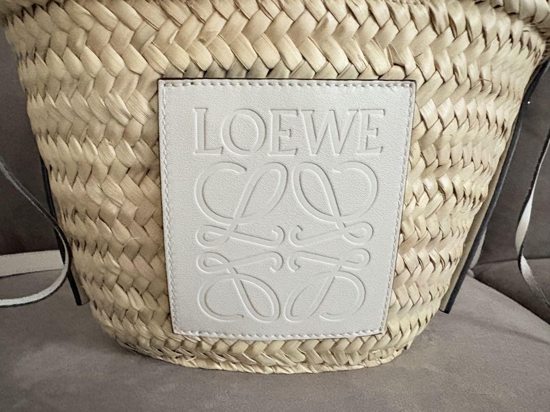 LOEWE かごバッグ ナチュラル　ヤシの葉 バスケットバッグ（ヤシの葉&カーフ） ベージュ - LOEWE