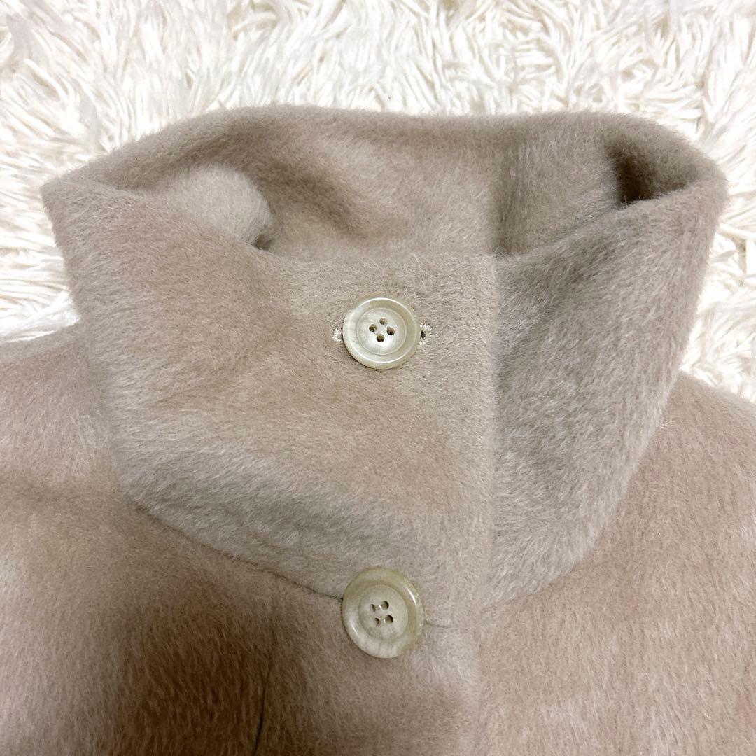 訳あり MaxMara 最高級 白タグ アルパカシャギーコート ベージュ 42 訳あり MaxMara 最高級 白タグ アルパカシャギーコート ベージュ
