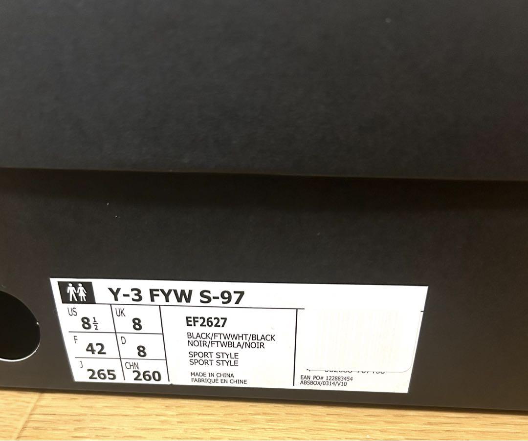 ワイスリー【Y-3】FYW S-97サイズ:26、5cm スニーカー　美品　希少