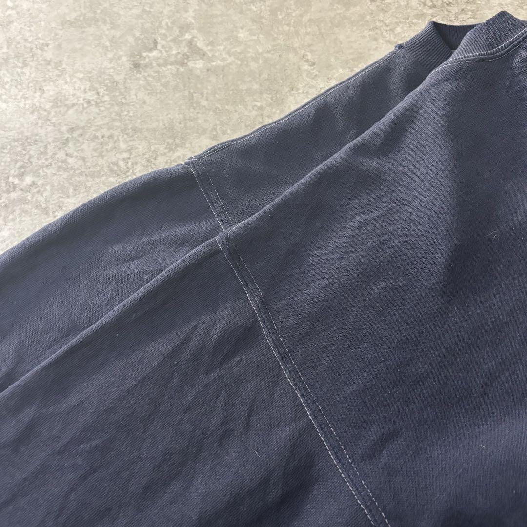 70s RUSSELL ラッセル 金タグ スウェット 無地 ネイビー XL