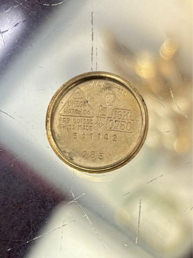 OMEGA / オメガ 18K レディース 手巻き カットガラス 750 金無垢