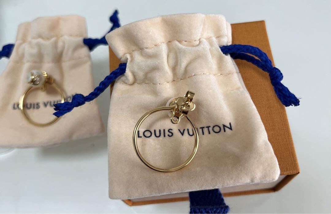 ルイヴィトン★ 国内発送 耳元を華やかに♪ ピアスフープ パール 耳元を華やかに♪【LOUISVUITTON】ピアス フープ
