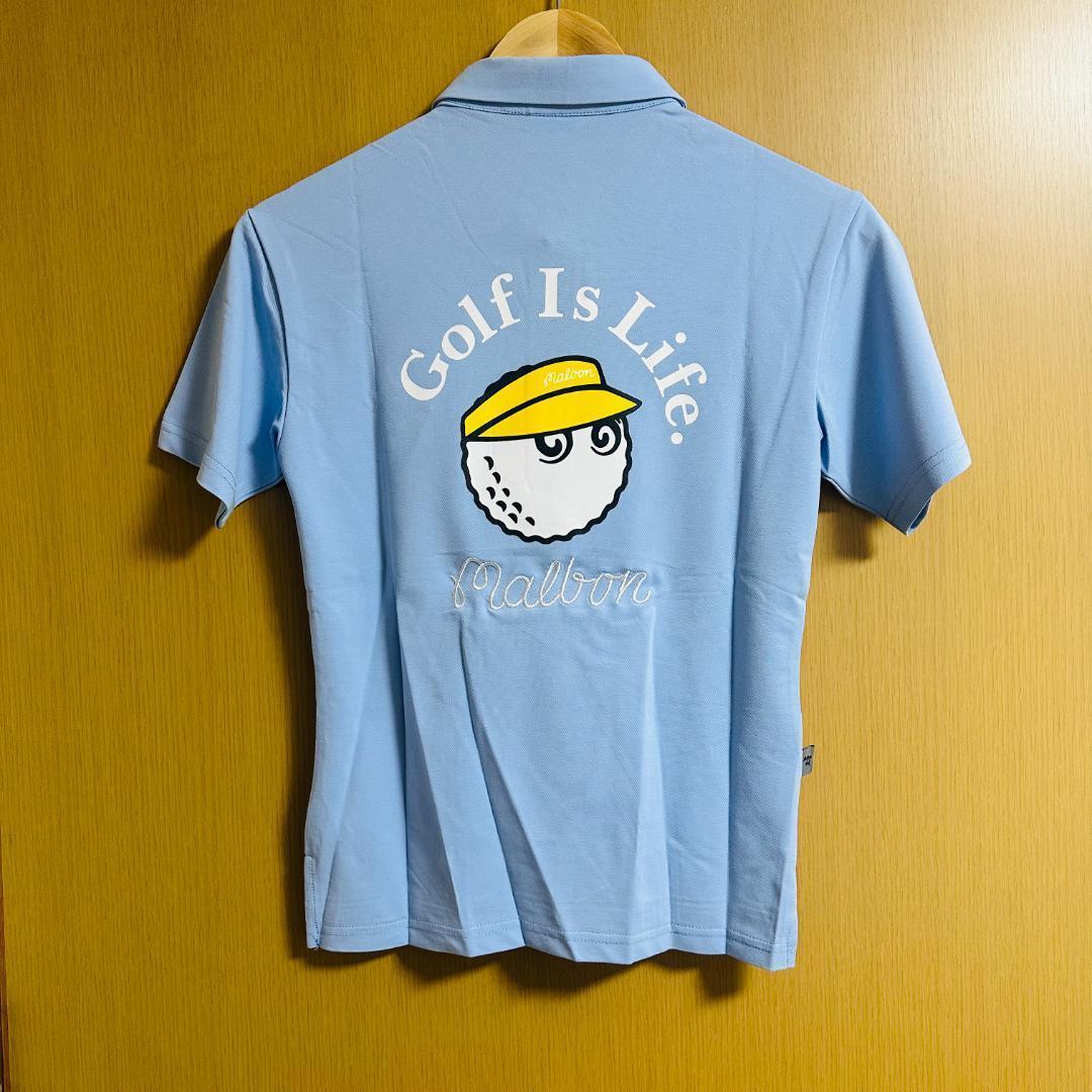 水色S マルボンゴルフ ポロシャツ シャツ レディース トップス 半袖 新品