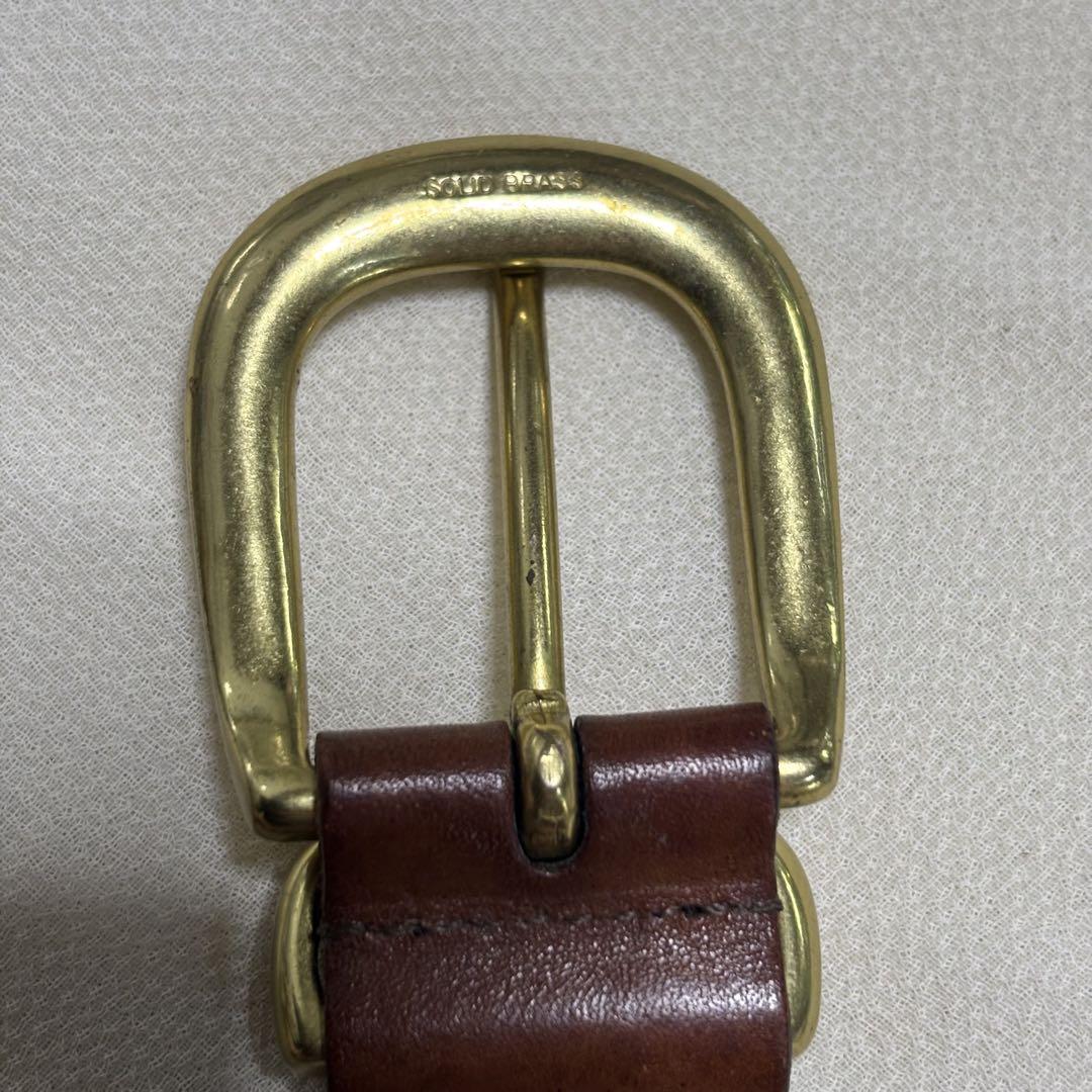 COACH コーチ レザーベルト 5922 編み込み 85cm 真鍮 - メルカリ