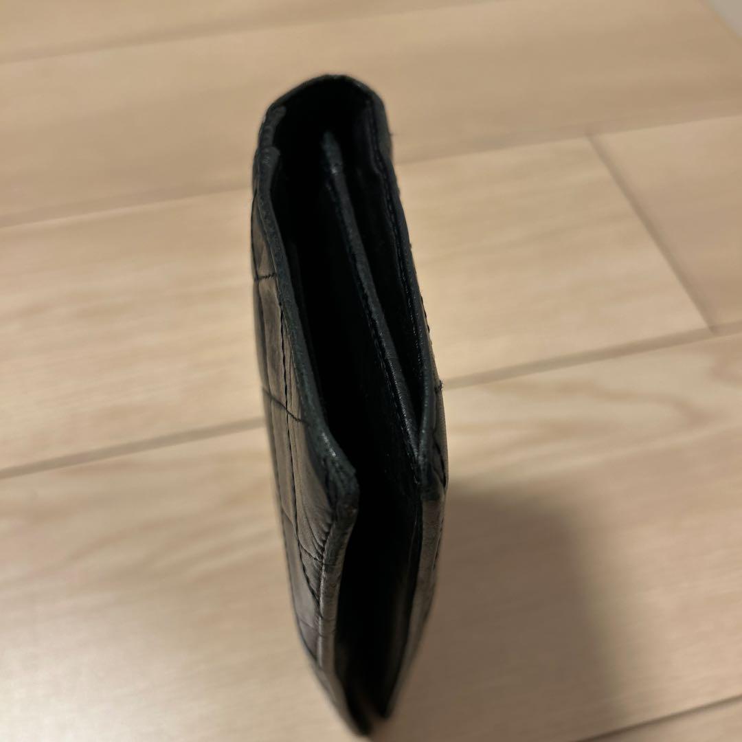 シャネル カンボンライン 長財布 黒　内側も黒