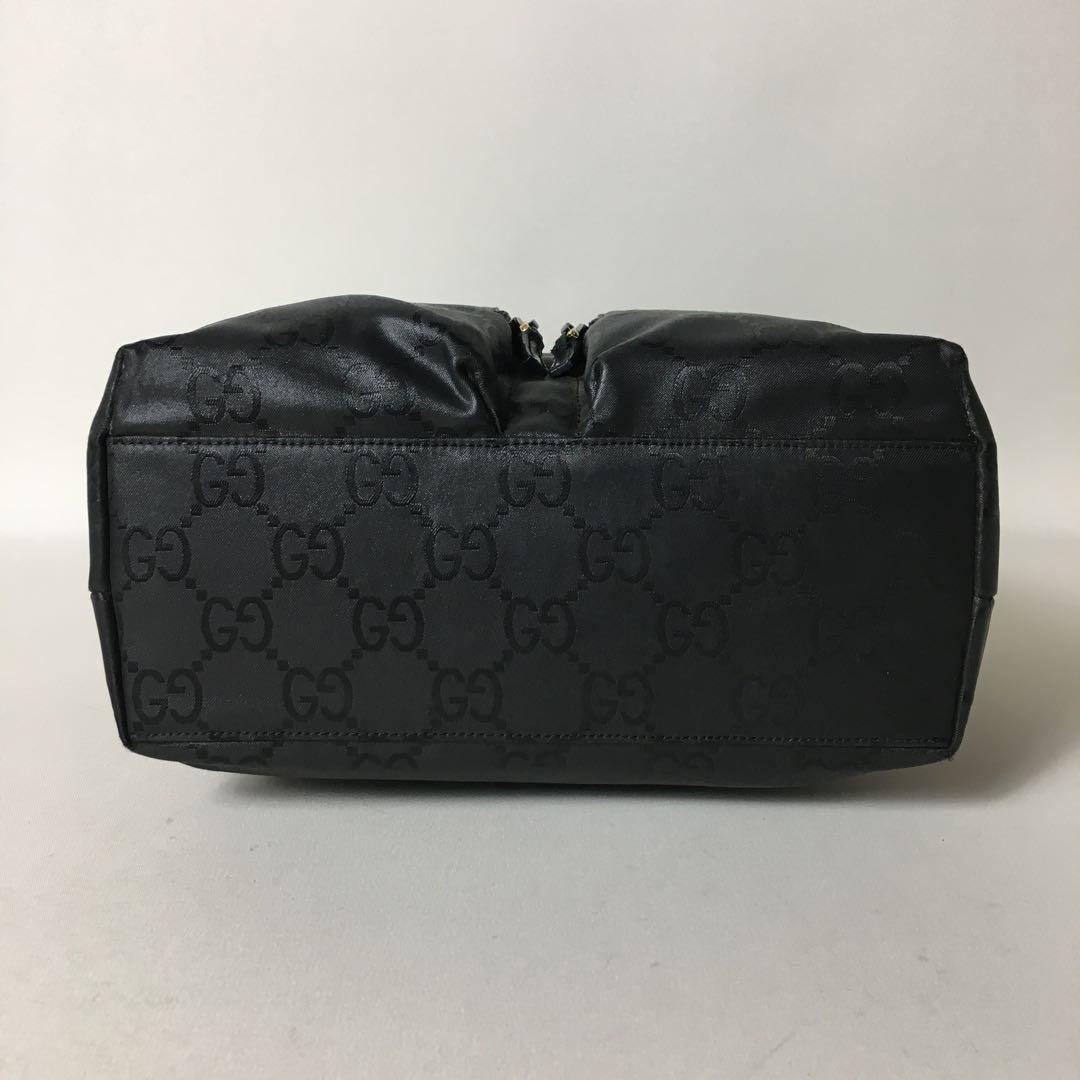 2508-271｜美品｜グッチ GGナイロン ハンドバッグ ブラック