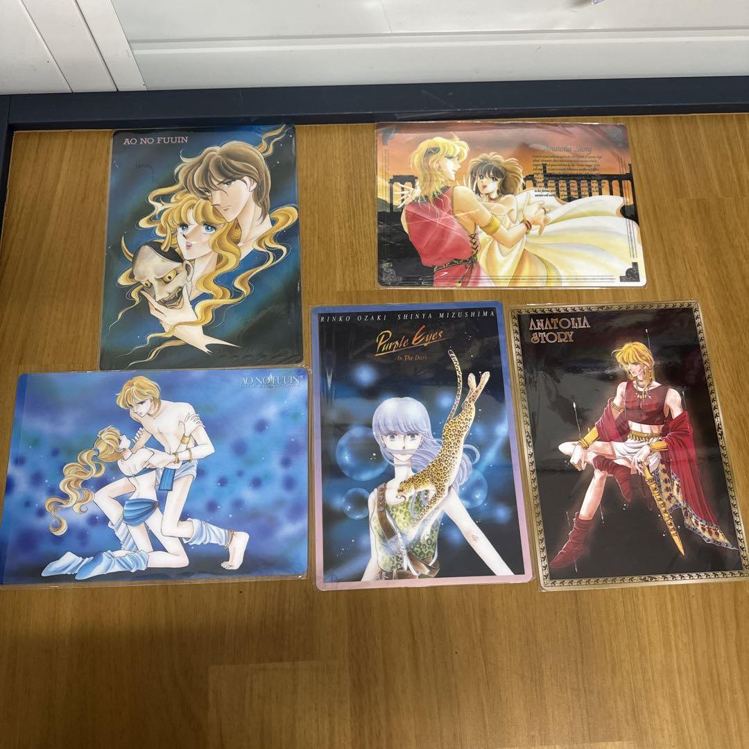 未使用）当時物 篠原千絵 下敷き5枚セット