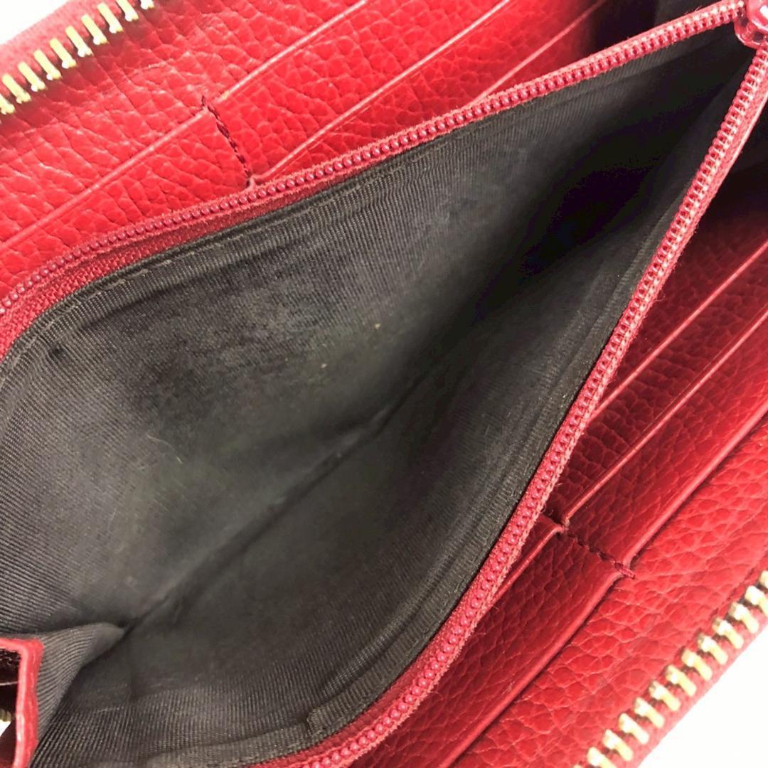GUCCI グッチ GGキャンバス ラウンドファスナー 長財布 レディース