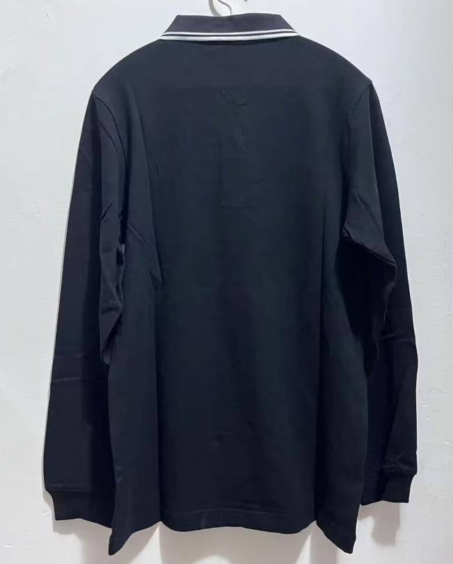 FRED PERRY フレッドペリー　黒　長袖ポロシャツ Lサイズ rf