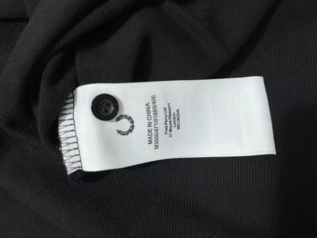 FRED PERRY フレッドペリー　黒　長袖ポロシャツ Lサイズ rf