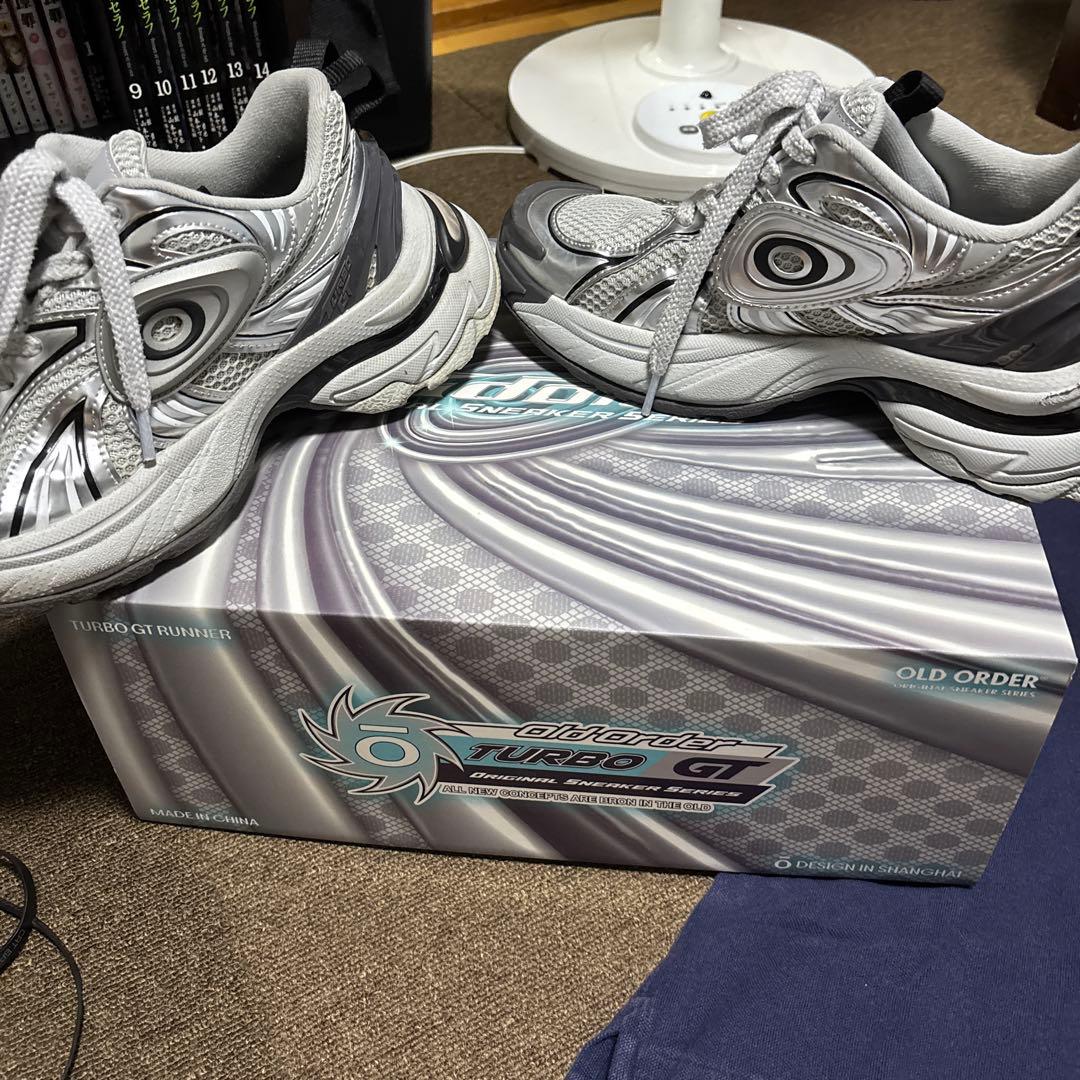 old order turbo gt シルバー　確実正規品　26.5cm 箱付き