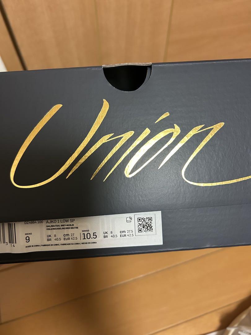 靴 UNIONNike Air Jordan 1LowKO Sail Leather