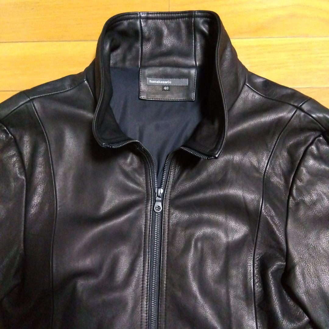 【極美品‼️】ブラックレザーシングルライダースジャケット