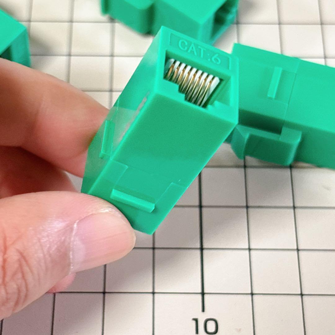 ⭐️RJ45 Cat6 LAN ケーブル用 中継 コネクタ 25個セット グリーン