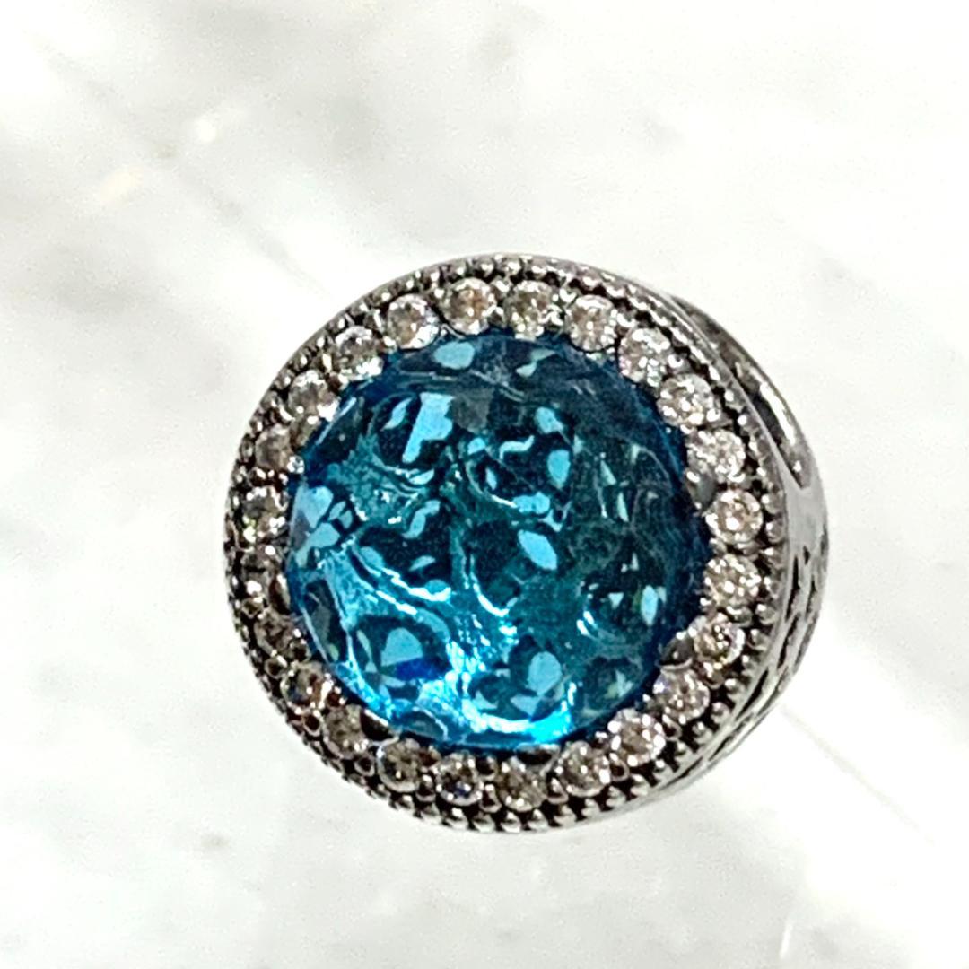 【新品x新品訳あり】PANDORA スパークリングスカイブルー ハート 青