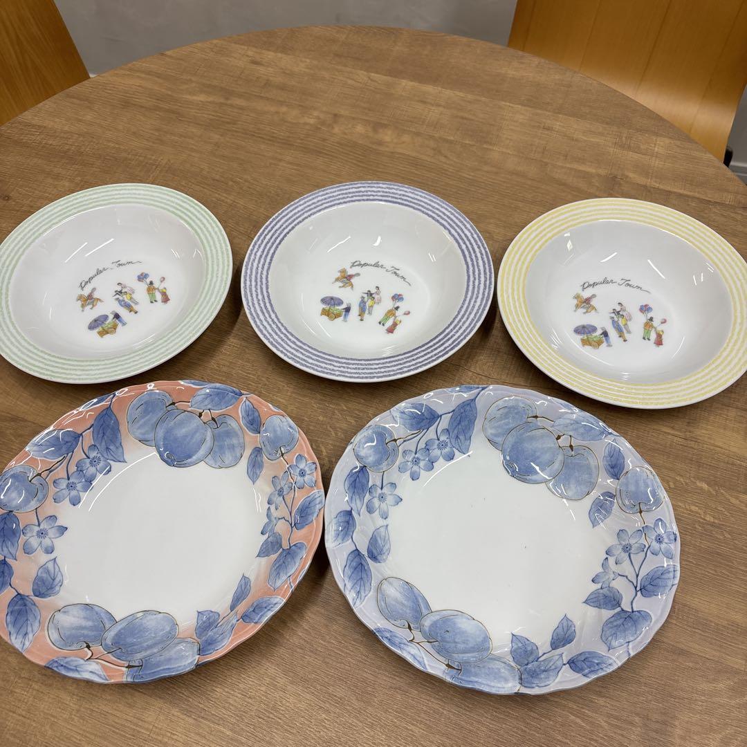 東洋陶器　大皿29㎝　小皿16㎝　6枚　セット　花柄