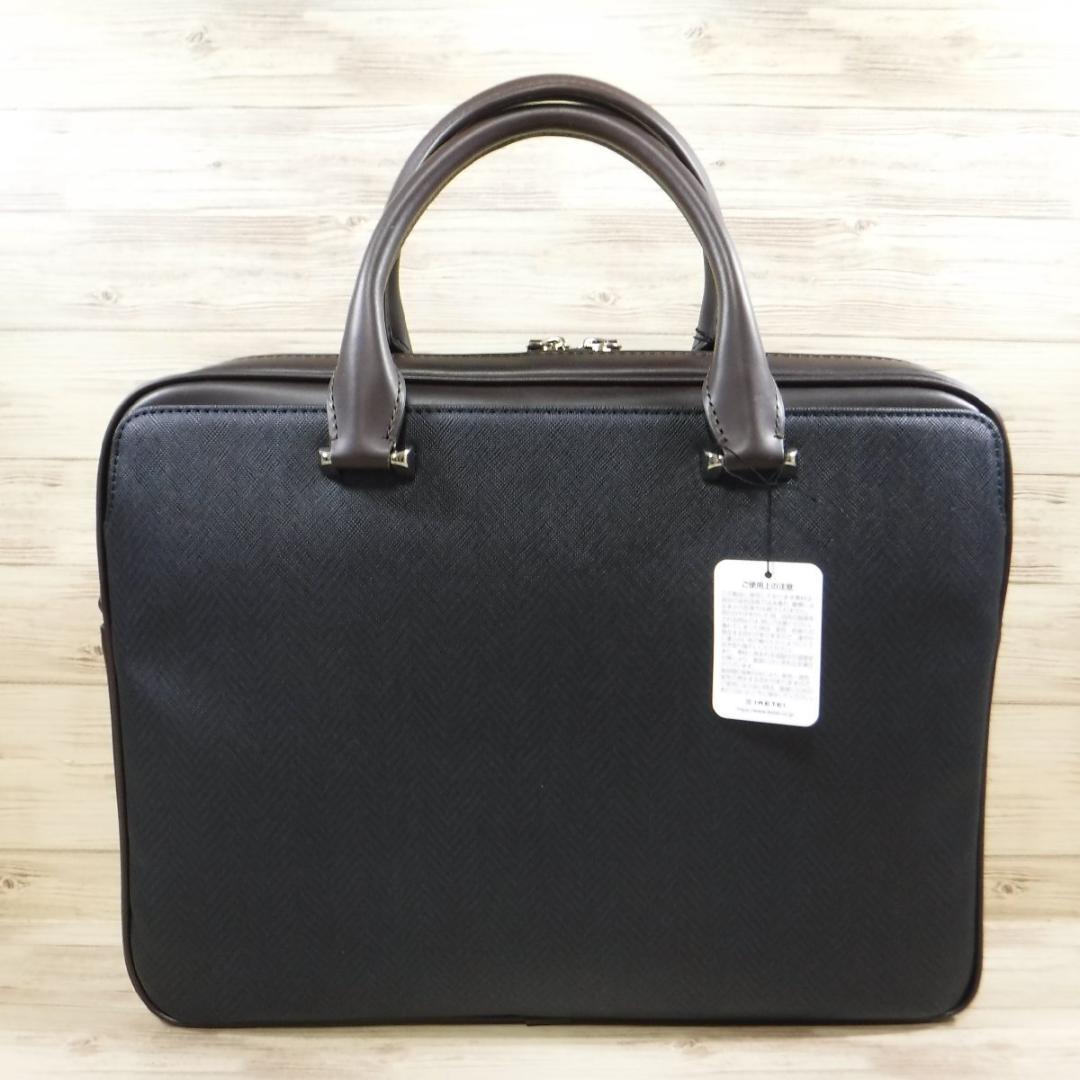 タイムセール 探し方 定価3万800円 タケオキクチ 2WAY A4 レザービジネスバッグ 紺 バッグ