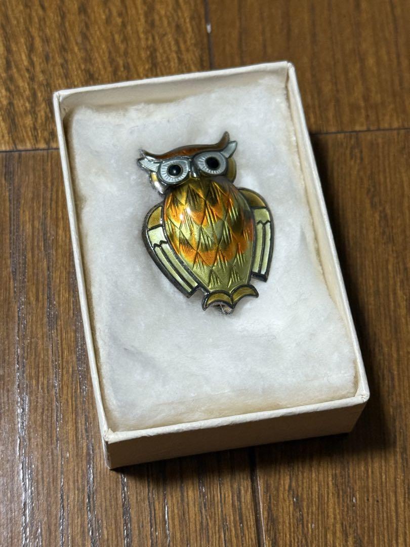 David Andersen デビッドアンデルセン エナメルフクロウブローチ