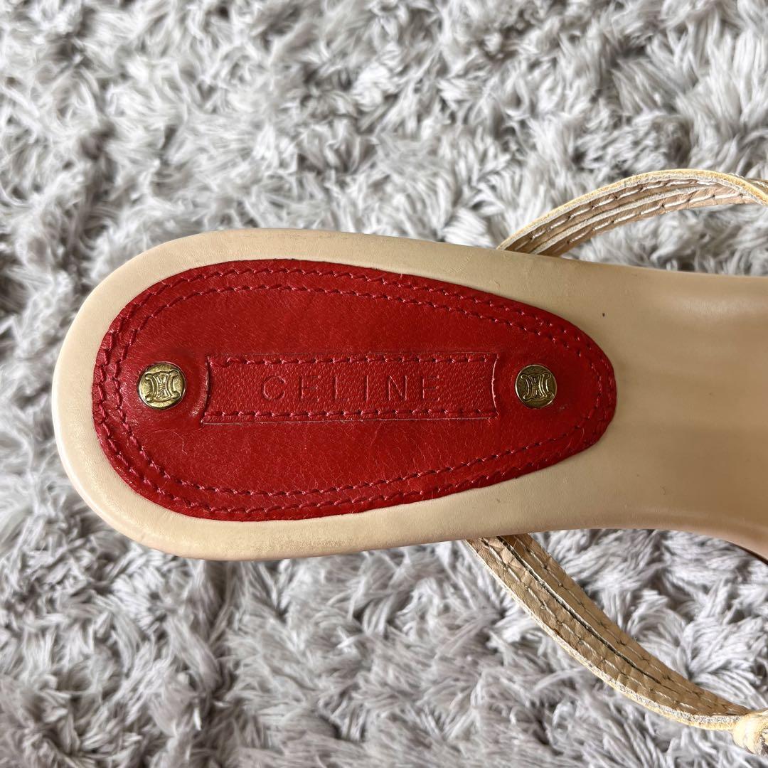 【希少】CELINE セリーヌ トリオンフ レザー サンダル ミュール 36.5