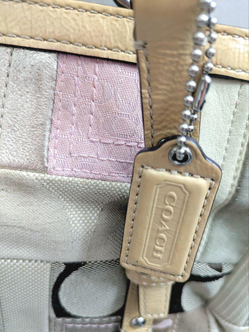 コーチ COACH パッチワーク シグネチャー F13721 ベージュ